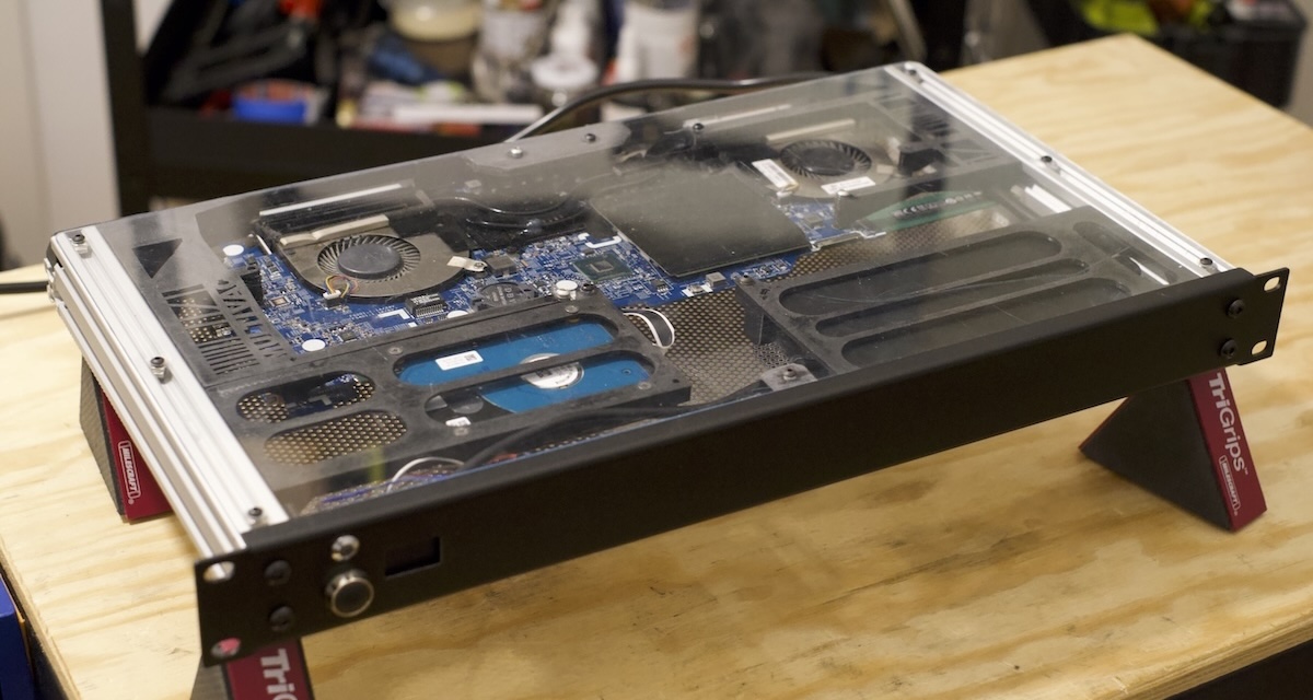 DIY rack-mounted laptop
